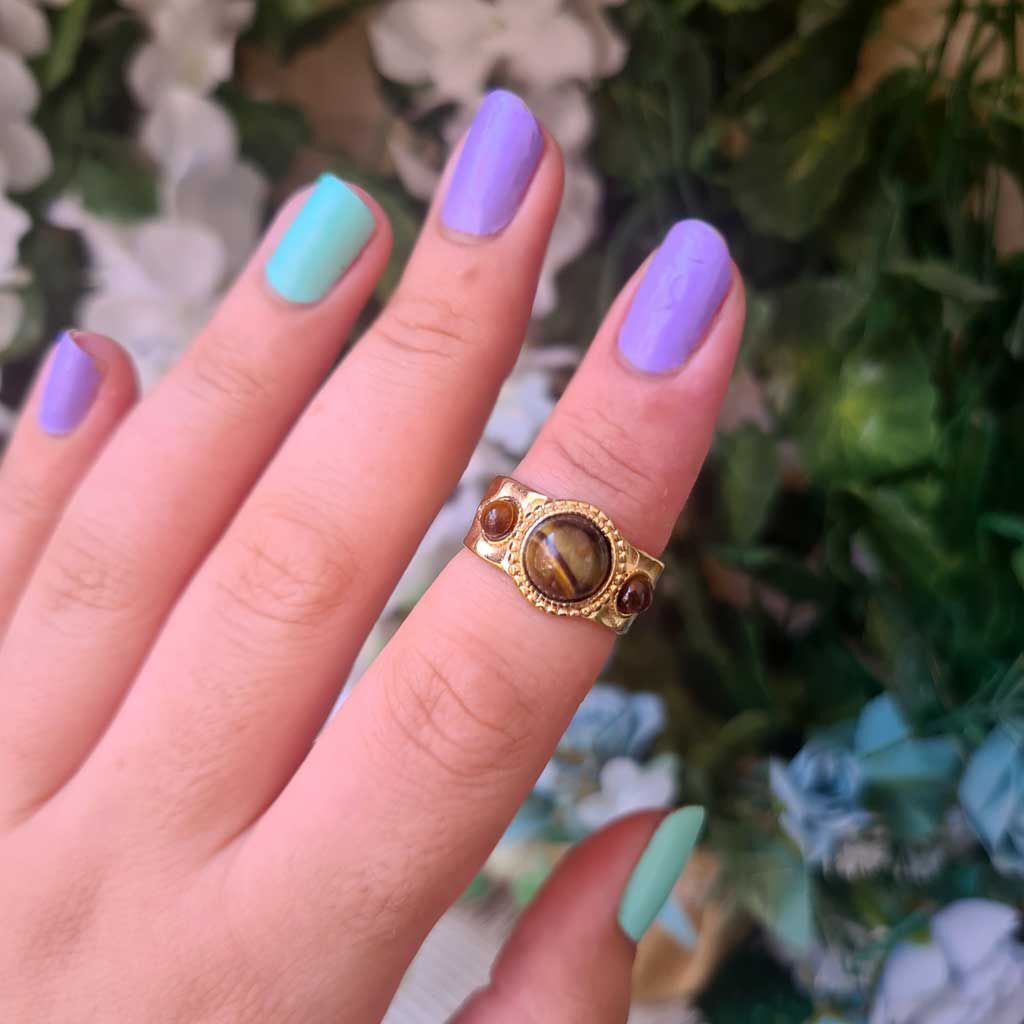 Anillo tritón de ojo de tigre