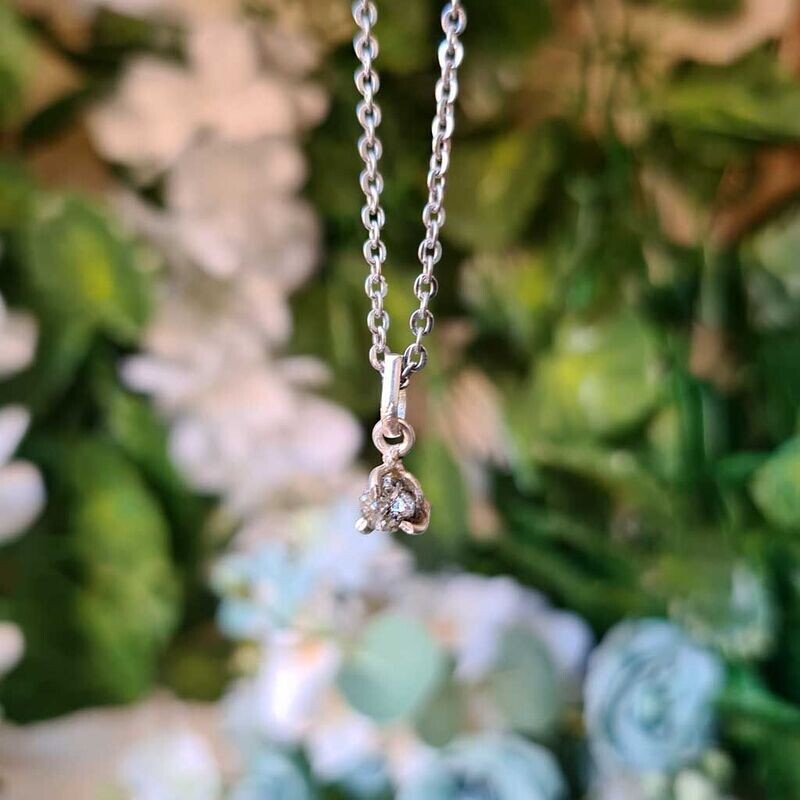 Colgante diamante en bruto
