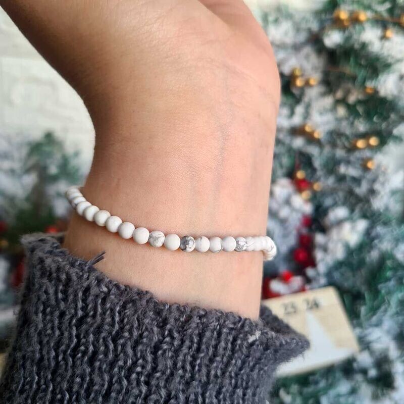 Pulsera de Howlita 4mm
