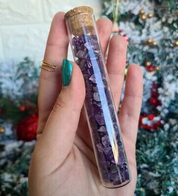 Tubo de cristal con Amatista