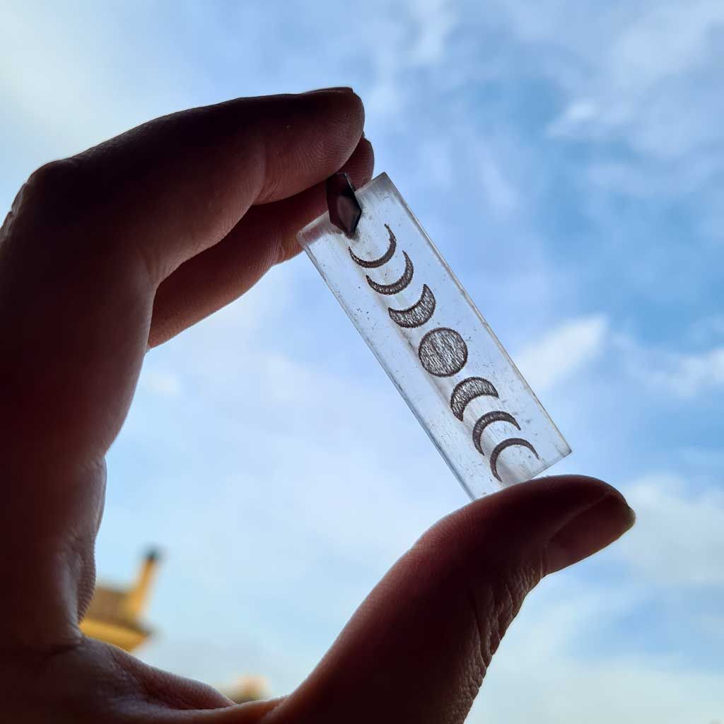 Colgante de Selenita y lunas