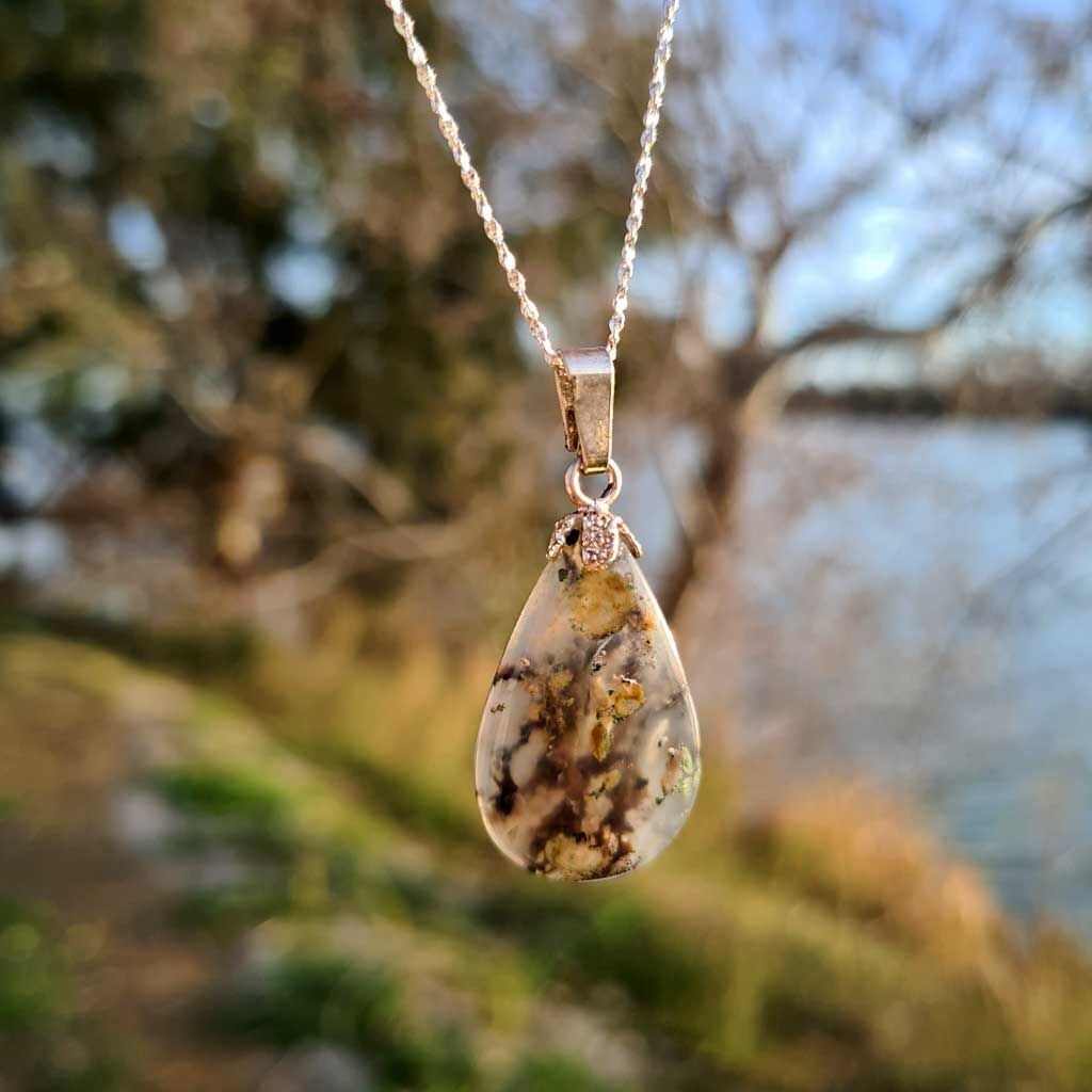 Colgante de ágata dendrítica Ojo de tigre nº2