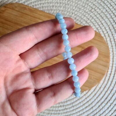 Pulsera de aguamarina superextra 6 mm