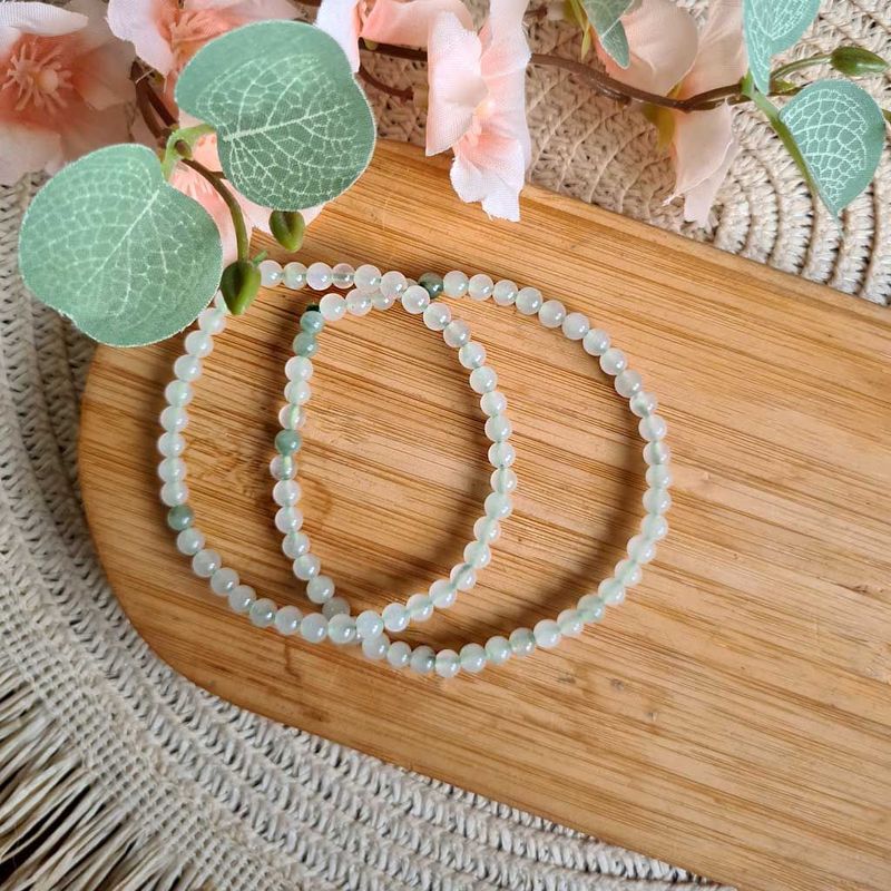 Pulsera de jade Hielo 4mm