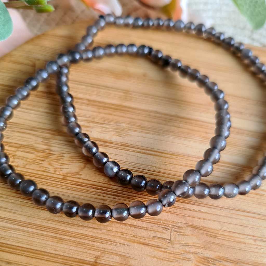 Pulsera de obsidiana hielo 4mm