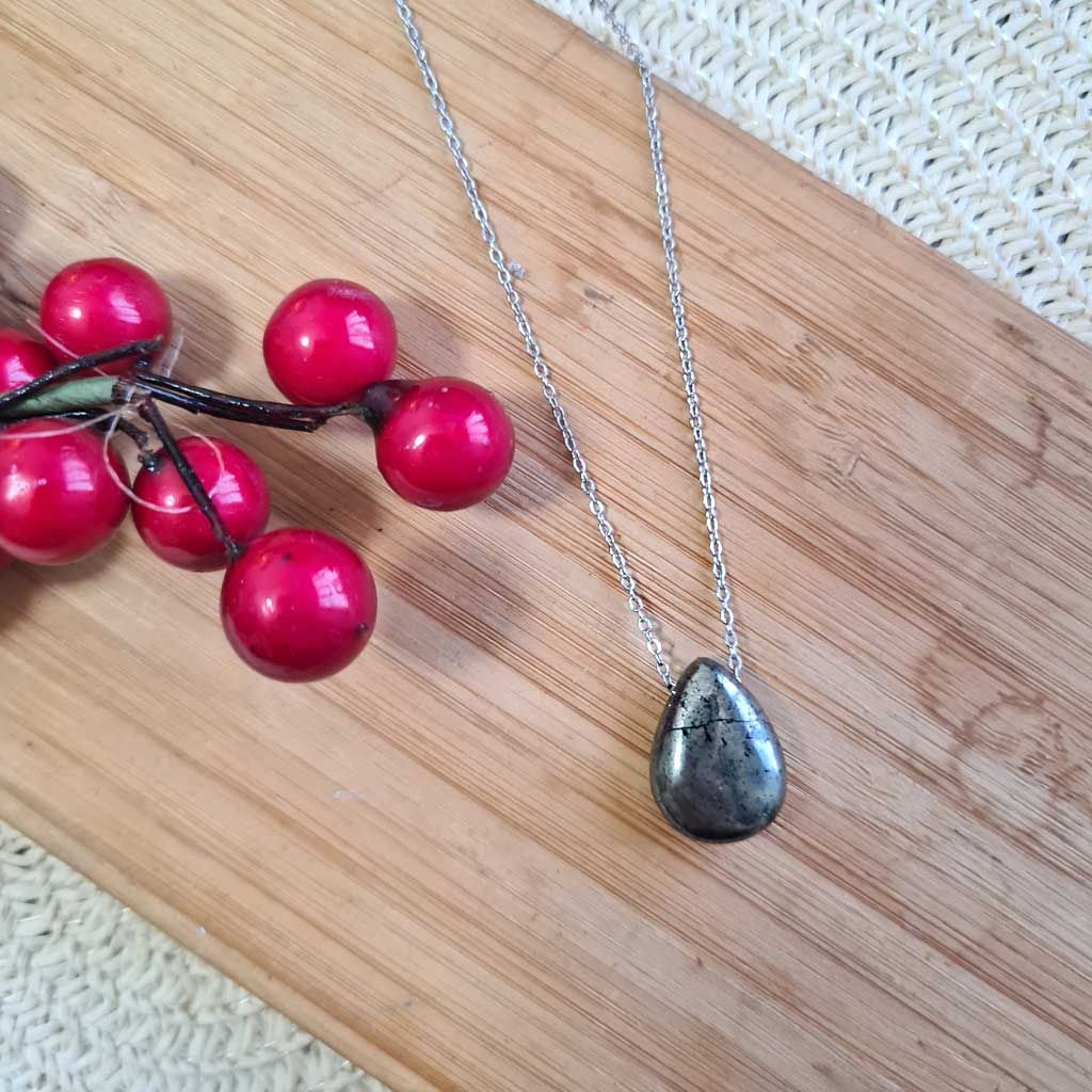 Colgante lagrima de Pirita