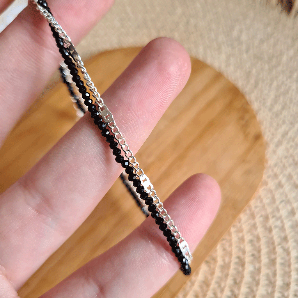 Tobillera doble  de Espinel  con cadena acero.