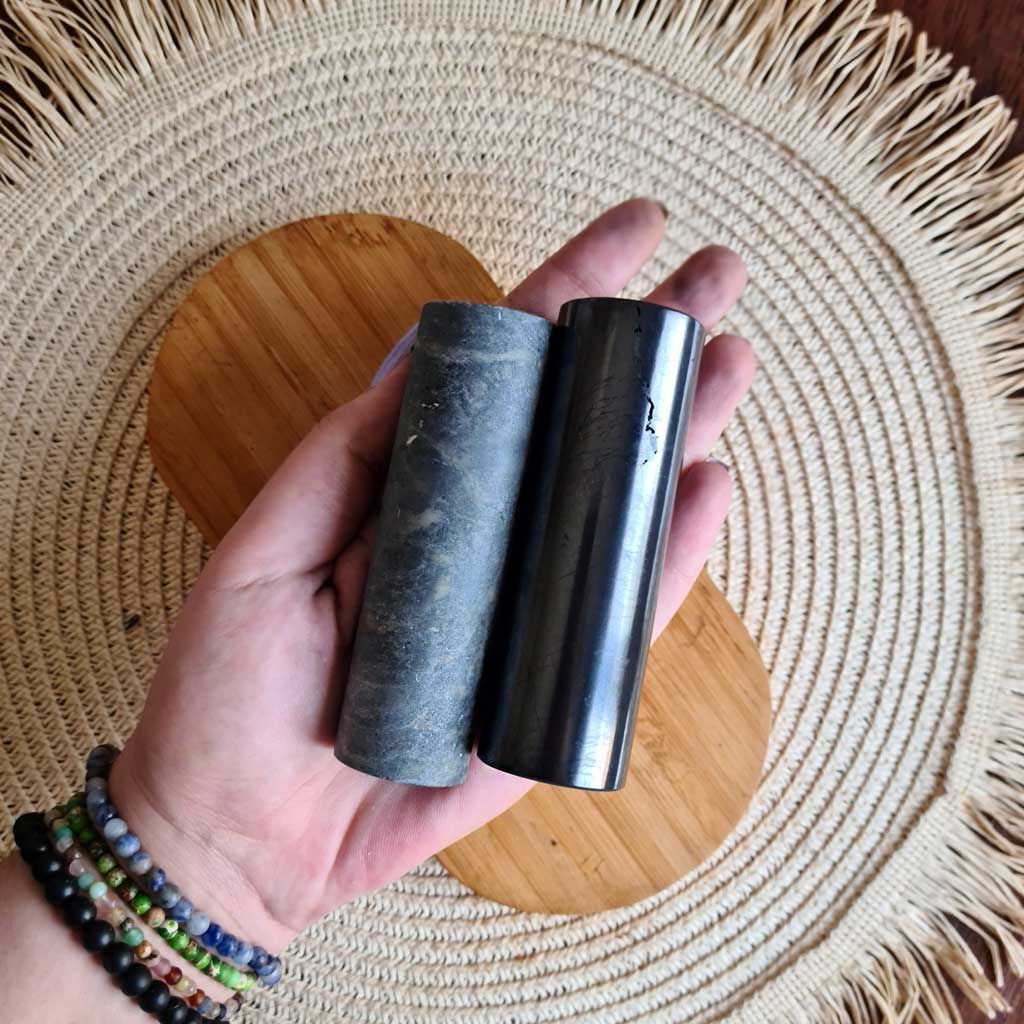 Cilindros de masaje de Tulikivi y Shungit