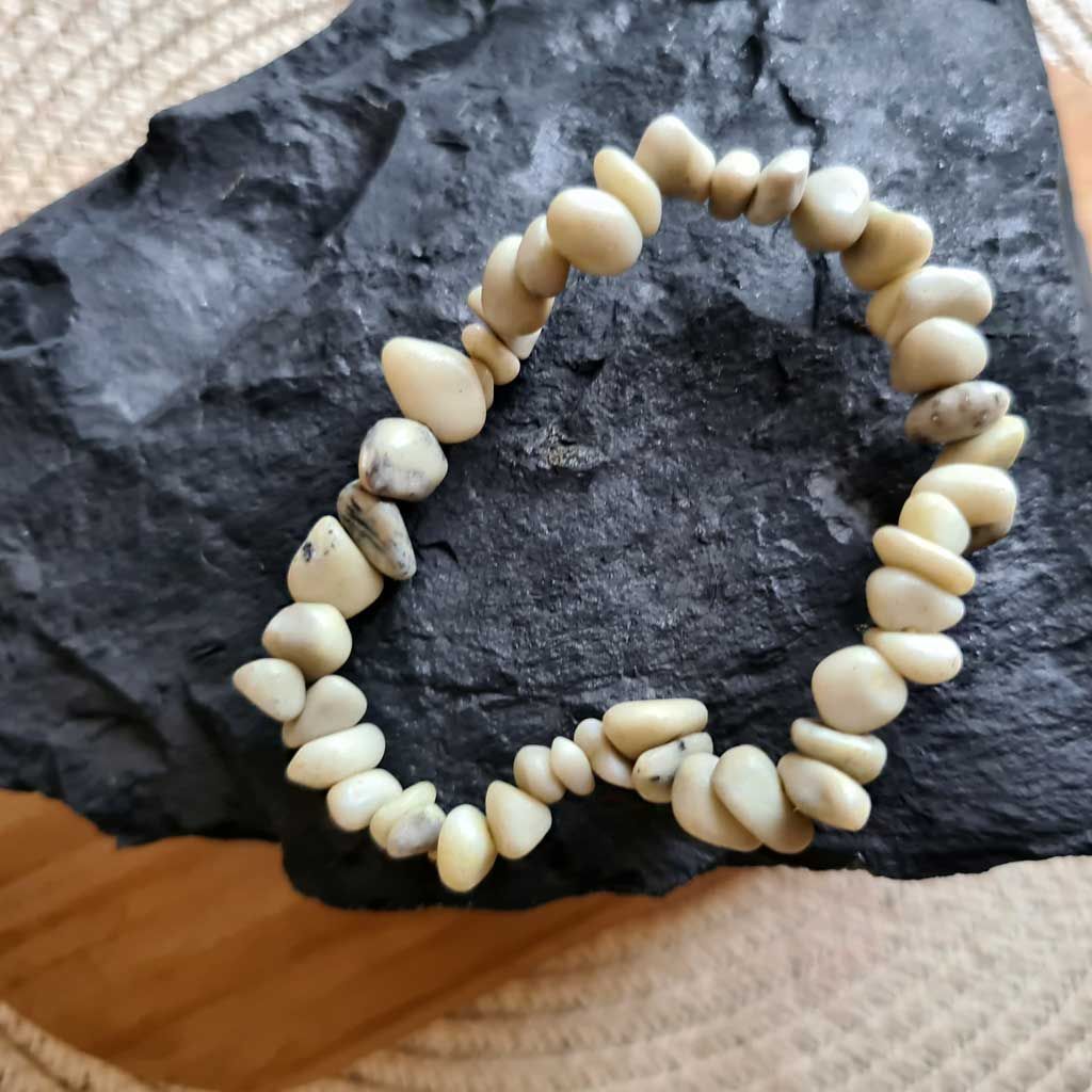 Pulsera chip de jade amarillo