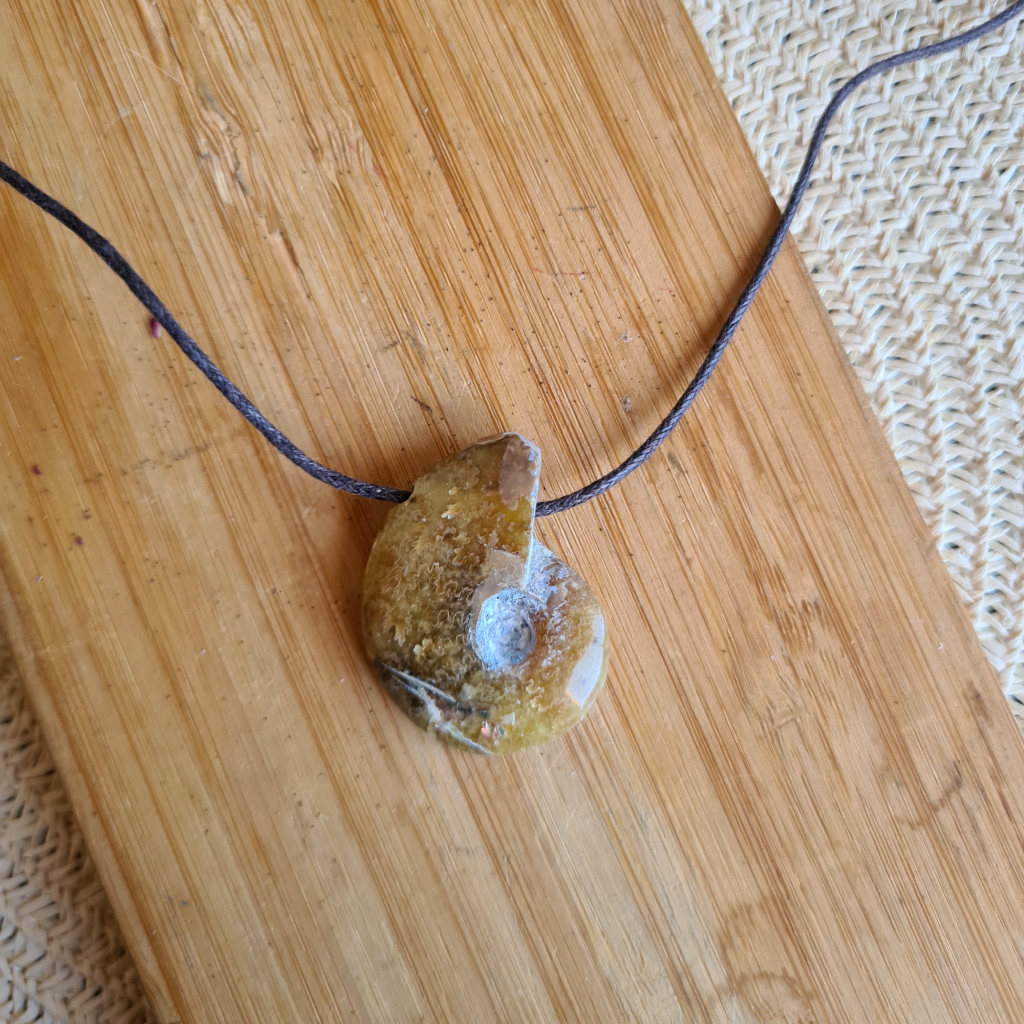 Colgante de Ammolita Opalizado perforado