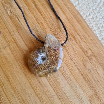 Colgante de Ammolita Opalizado perforado Colgante de Ammolita Opalizado perforado