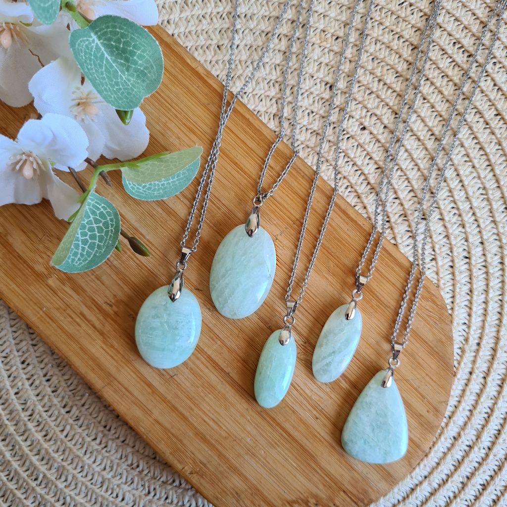 Colgante de Piedra Luna verde