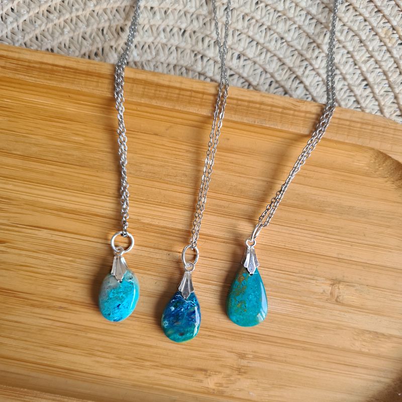 Colgante de Shattuckita en plata de ley 925