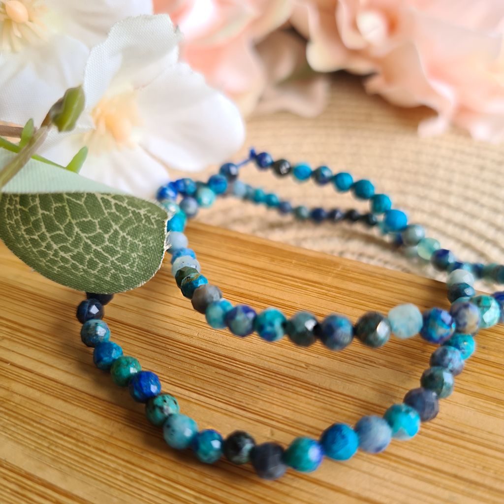 Pulsera de Crisocola extra 4 mm.