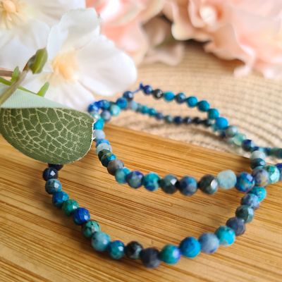 Pulsera de Crisocola extra 4 mm.