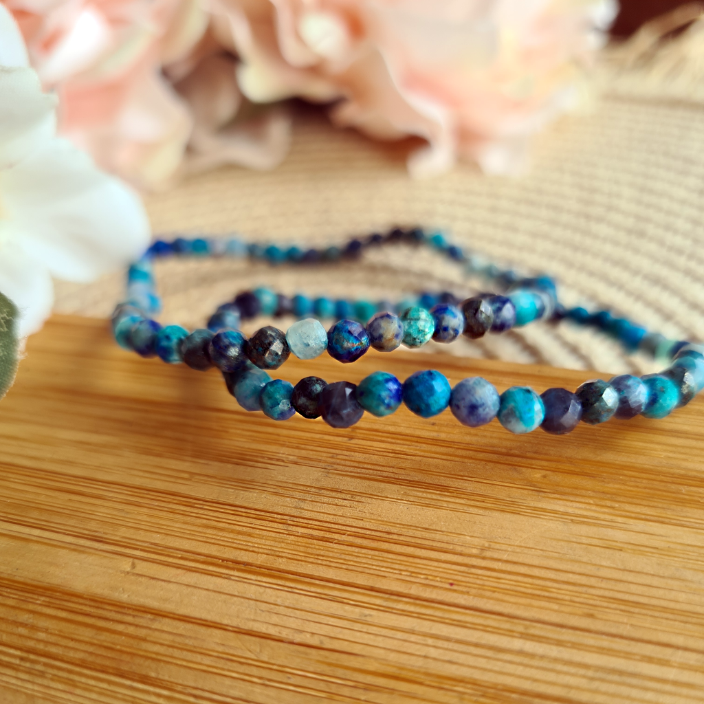 Pulsera de Crisocola extra 4 mm.