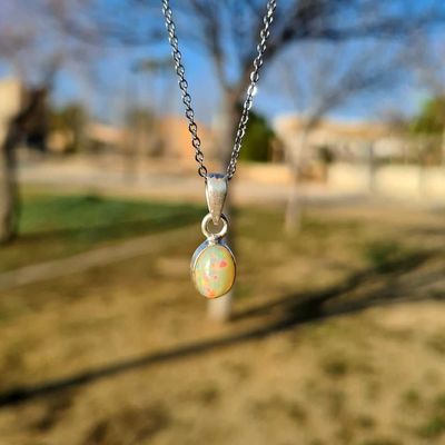 Colgante de Ópalo Etíope  súper extra en plata de ley