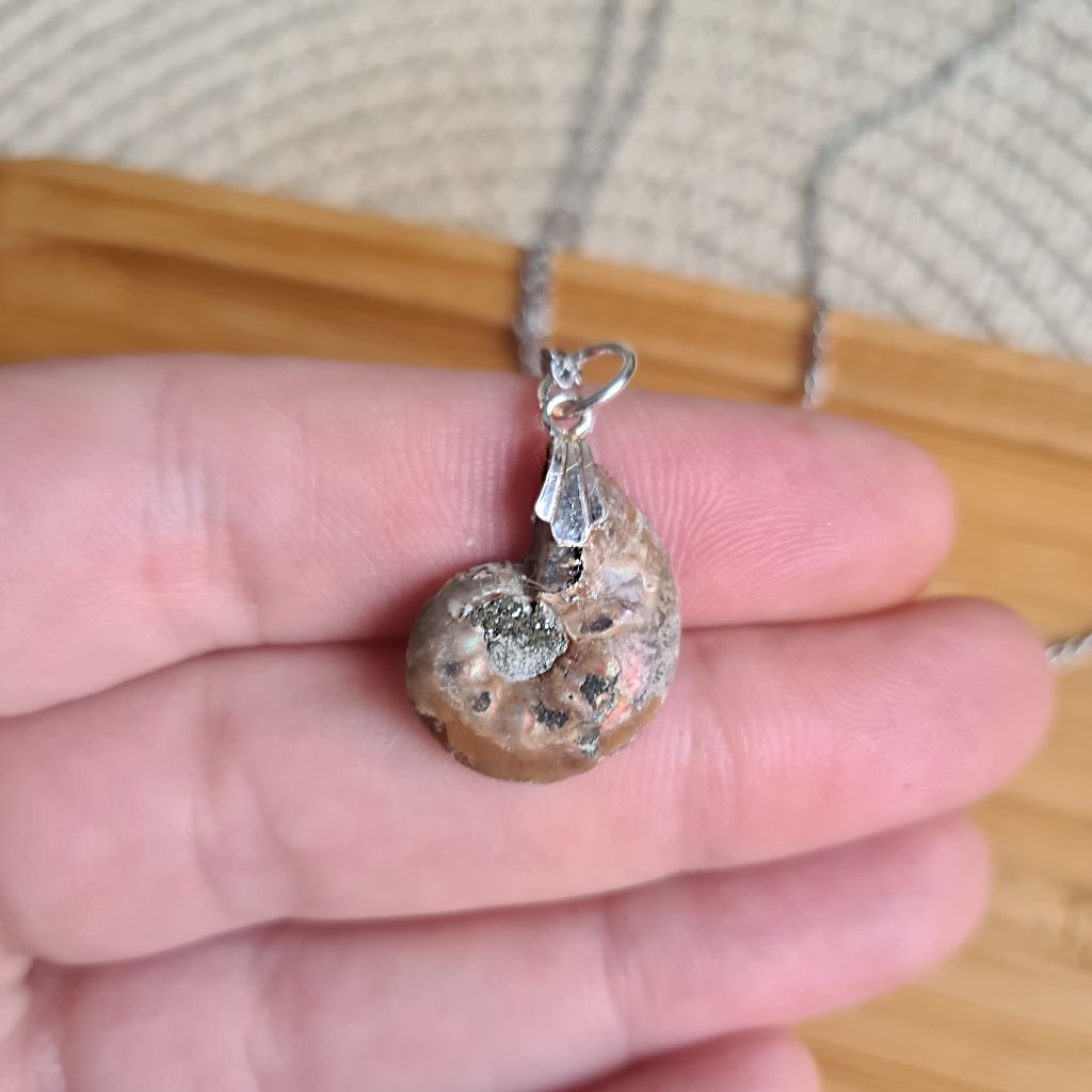 Colgante de Ammolita Opalizado en Plata de ley