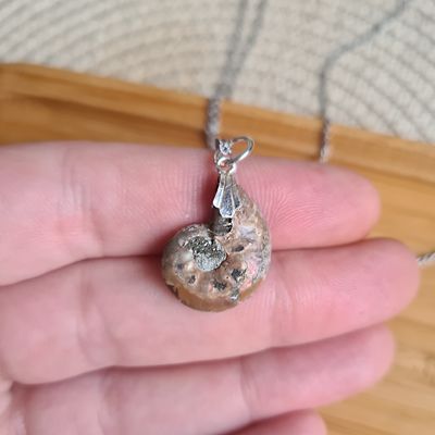 Colgante de Ammolita Opalizado en Plata de ley