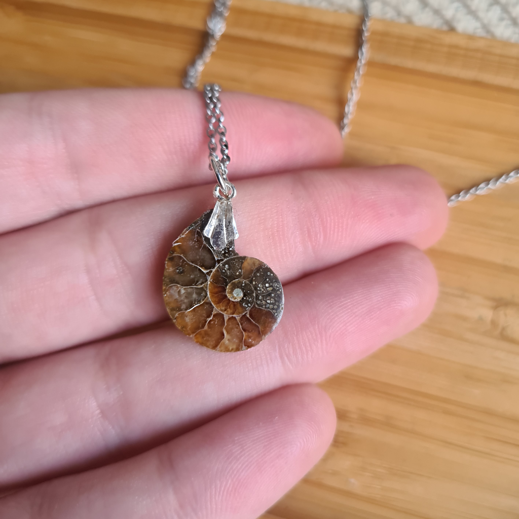 Colgante de Ammolita Opalizado en Plata de ley