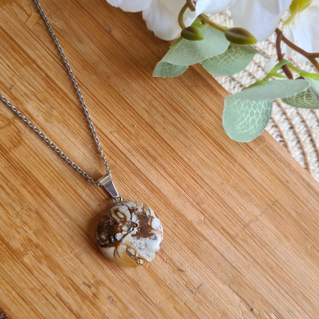 Colgante Ersa de Jaspe Madera pequeño Colgante Ersa de Jaspe Madera pequeño