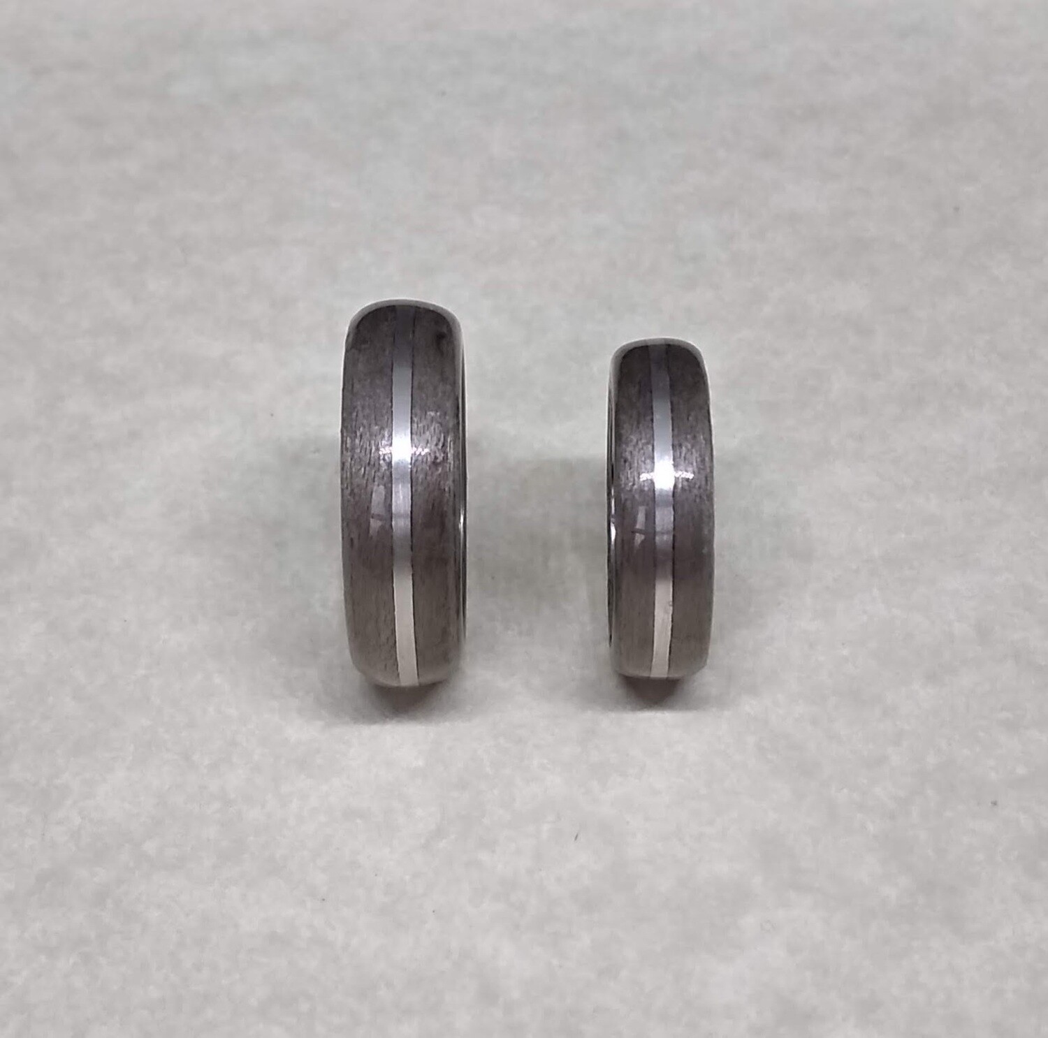 Grey Maple and Silver Craft Ring