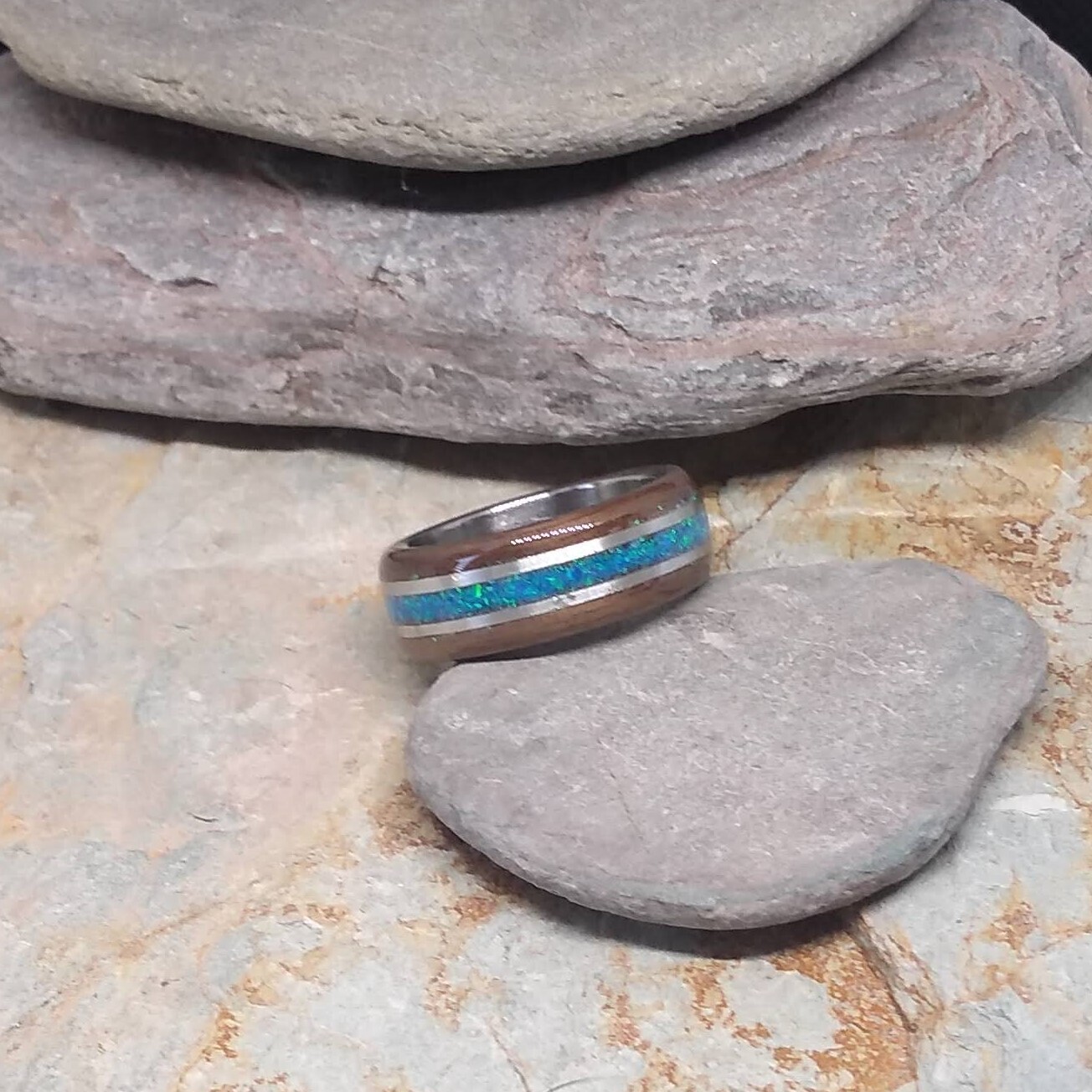 Walnut Ornate Ring
