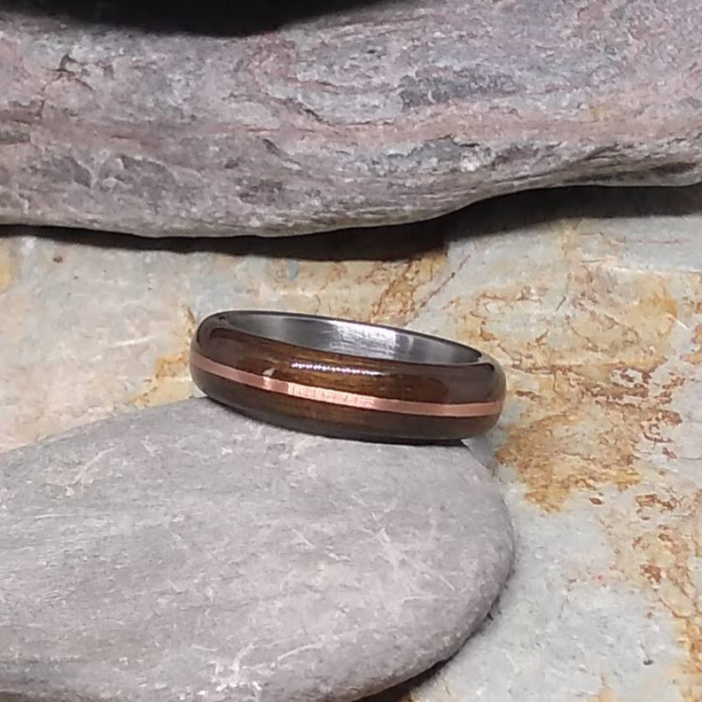 Fumed Eucalyptus and Copper Craft Ring