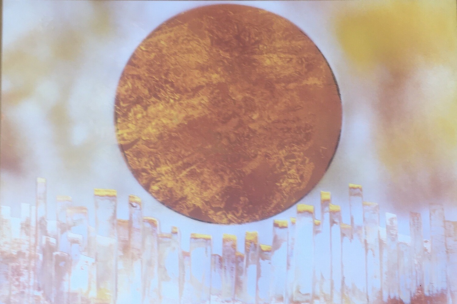 Quadro Luna colori arancione giallo