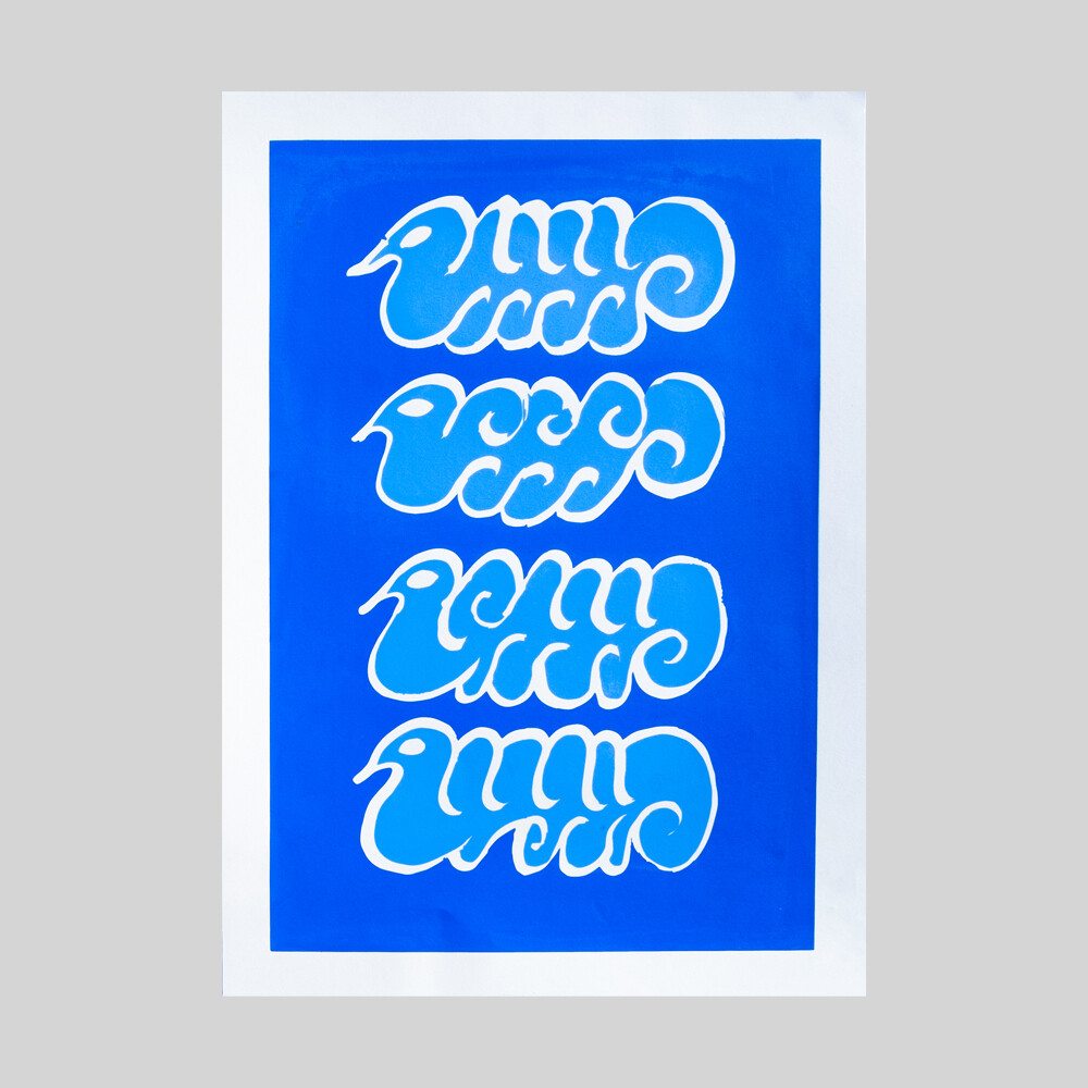 &quot;Quatre Oiseaux&quot; screen print by Nikolas Iturralde-Graber