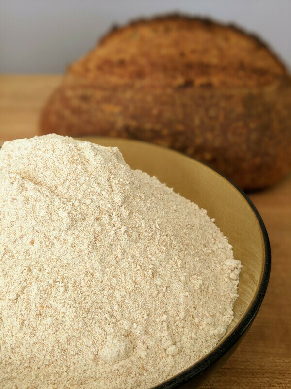 Freshly Milled Organic Hard Red Whole Wheat Flour - 3 lb bag
