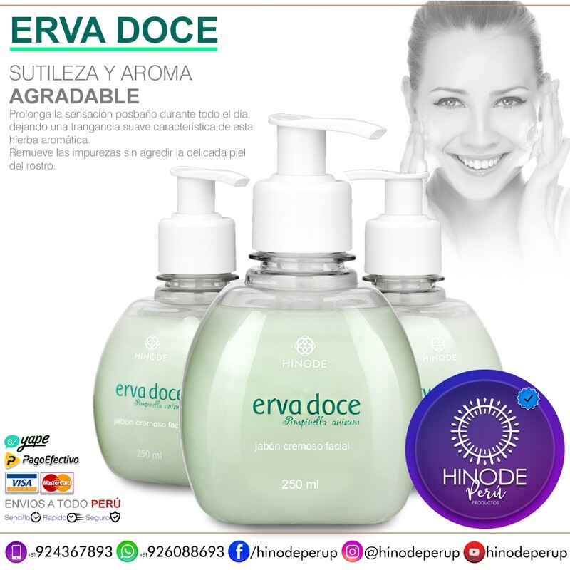 Jabón cremoso facial - ERVA DOCE