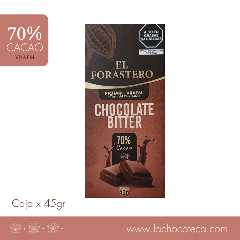 Barra Cacao 70% x 45gr - EL FORASTERO