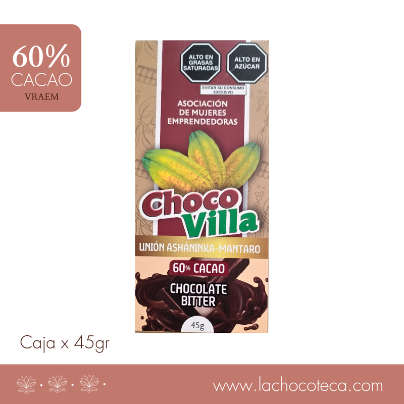 Barra Cacao 60% x 45gr - CHOCO VILLA