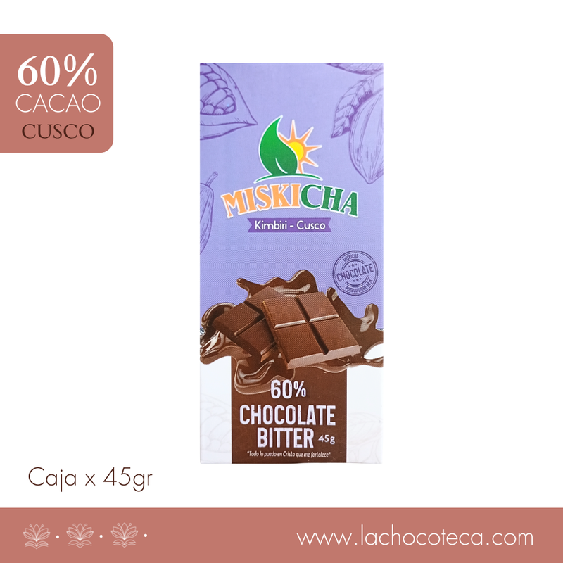 Barra Cacao 60% x 45gr - MISKICHA