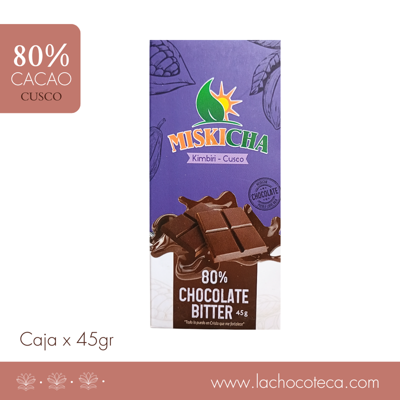Barra Cacao 80% x 45gr - MISKICHA