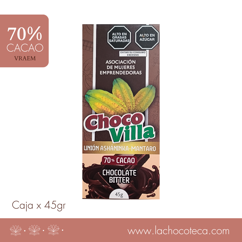Barra Cacao 70% x 45gr - CHOCO VILLA