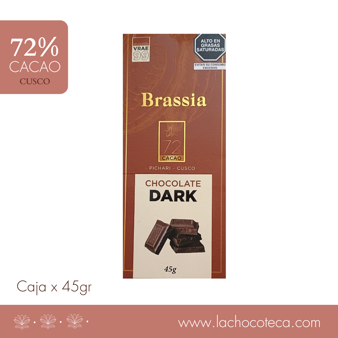 Barra Cacao 72% x 45gr - BRASSIA