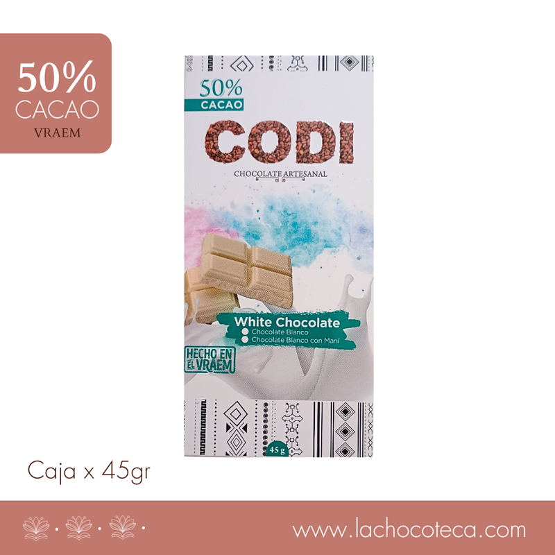 Barra Chocolate Blanco con Maní x 45gr - CODI