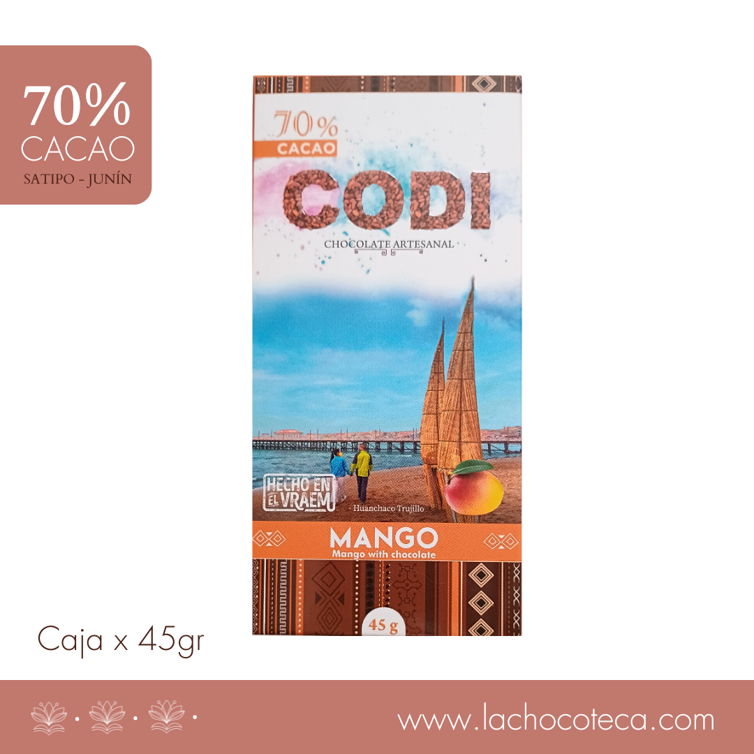 Barra Cacao 70% con Mango x 45gr - CODI