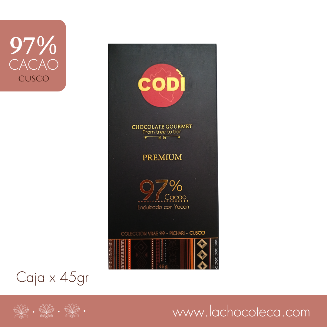 Barra Cacao 97% con Yacón  x 45gr- CODI