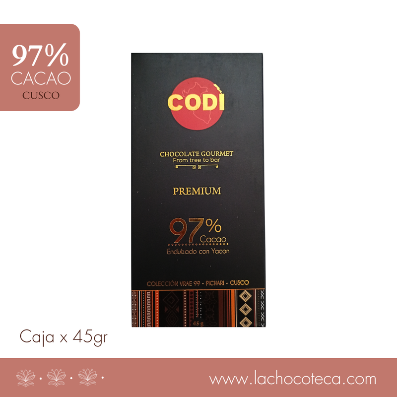 Barra Cacao 97% con Yacón  x 45gr- CODI