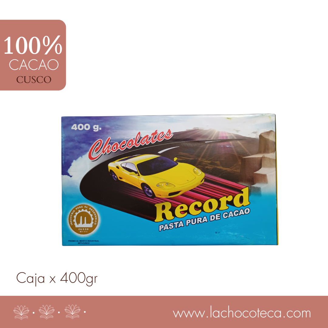 Pasta de Cacao 100% x 400gr - RECORD - GRADO CEREMONIAL