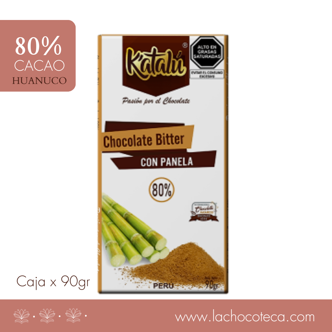 Barra Cacao 80% con Panela x 90gr - KATALÚ