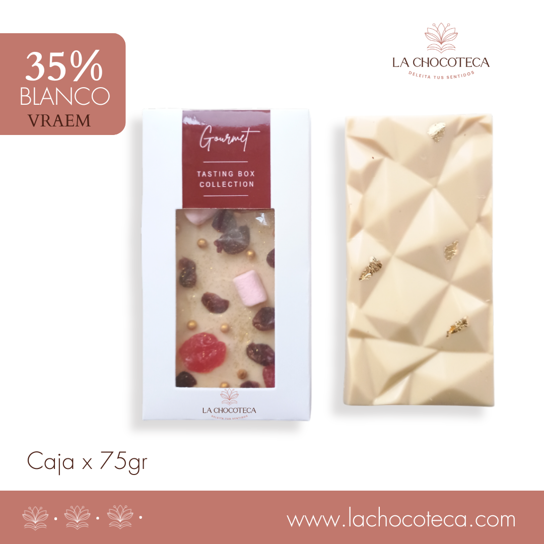 Barra en Chocolate Blanco al 35%  - HOMEMADE LA CHOCOTECA