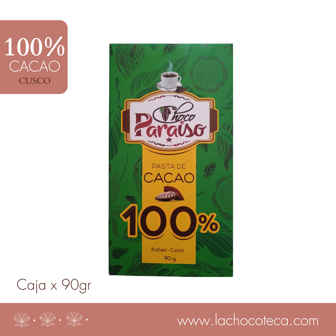 Pasta de Cacao 100% x 90gr - PARAÍSO - GRADO CEREMONIAL