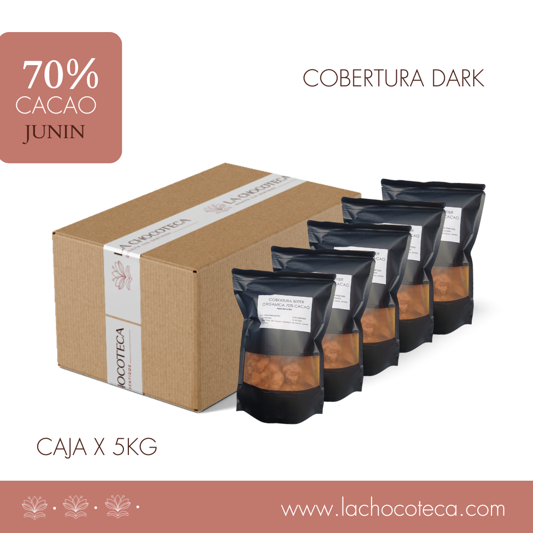 Caja x 5Kg Cobertura Dark 70% x 1Kg - GRANEL