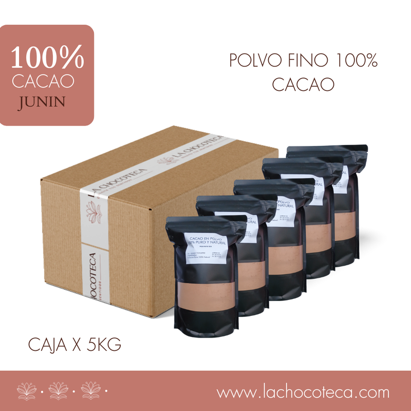Caja x 5Kg. Cacao en Polvo 100% x 1Kg