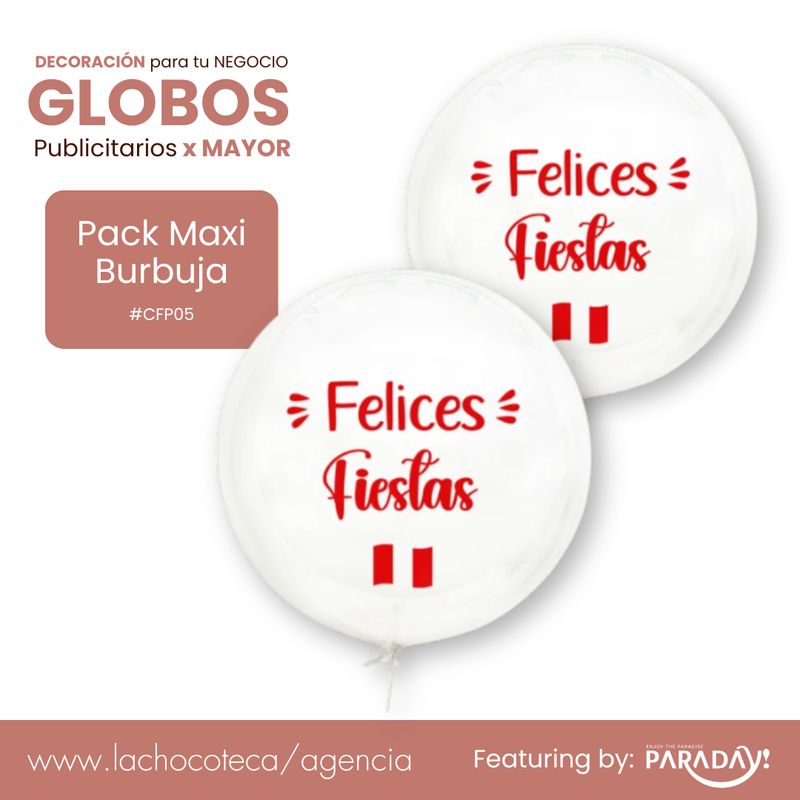 GLOBOS MAXI BURBUJA - PACK 2 UNID.