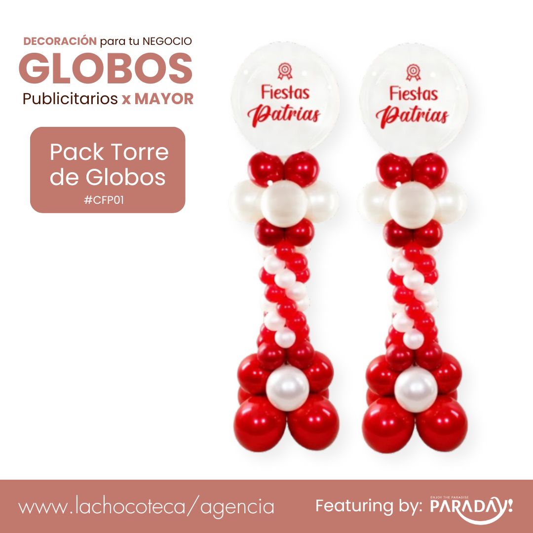 TORRES DE GLOBOS - PACK DE 2 UNID.